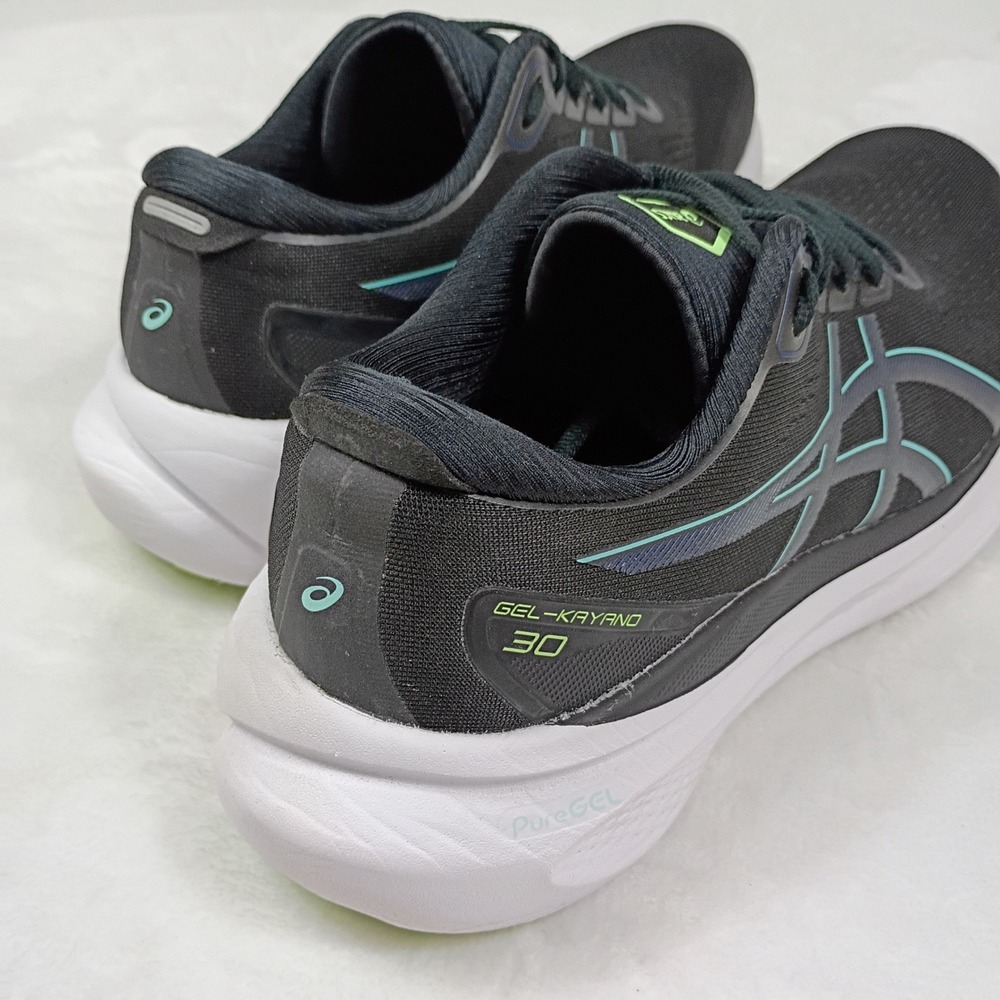 ASICS Gel-Kayano 30 Womens Running Shoes Black Teal Lime Green US 9.5 - Picture 4 of 8